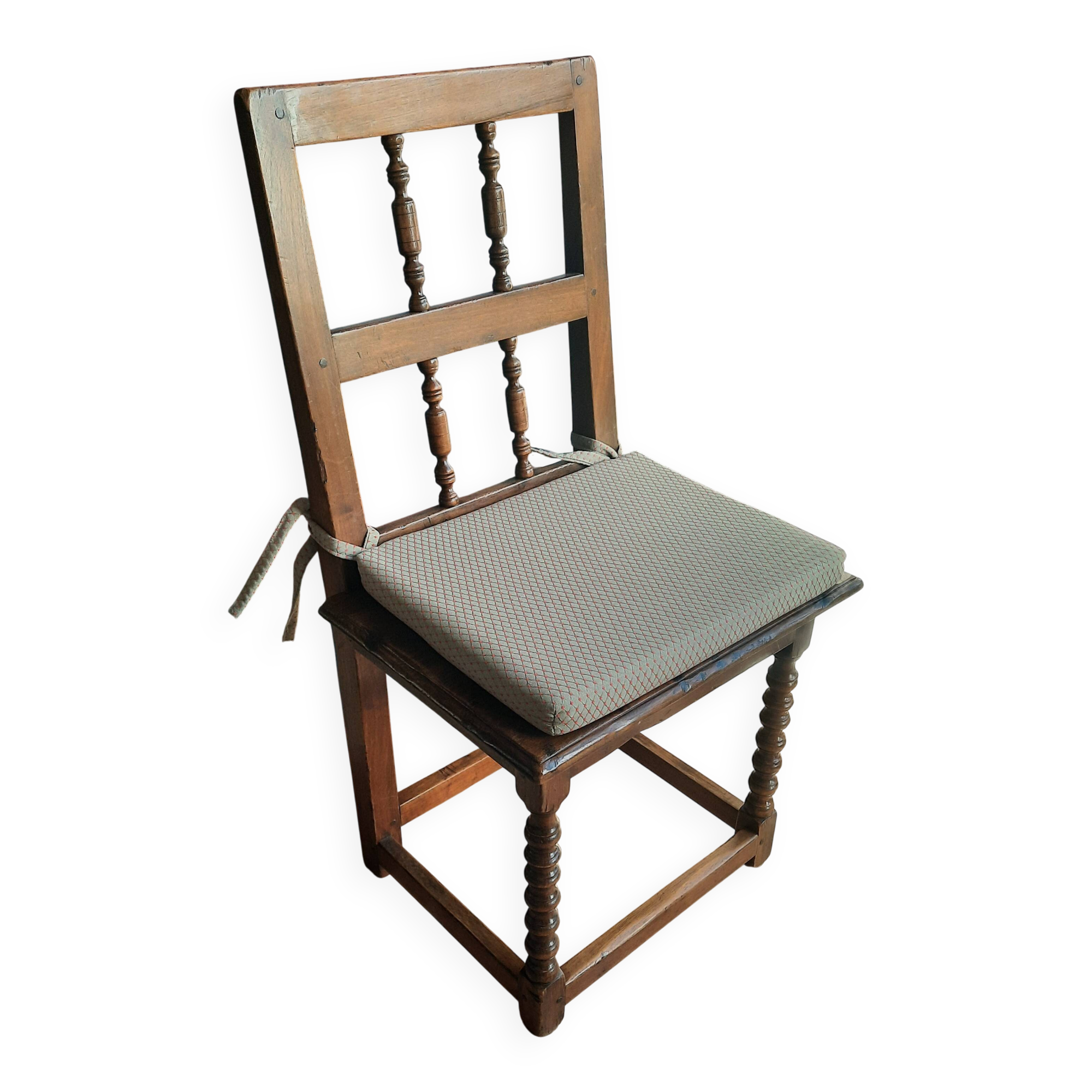 Set of 6 antique hazelwood chairs, 17th–18th century
