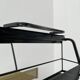 Perforated metal serving trolley in the Mathieu Matégot style