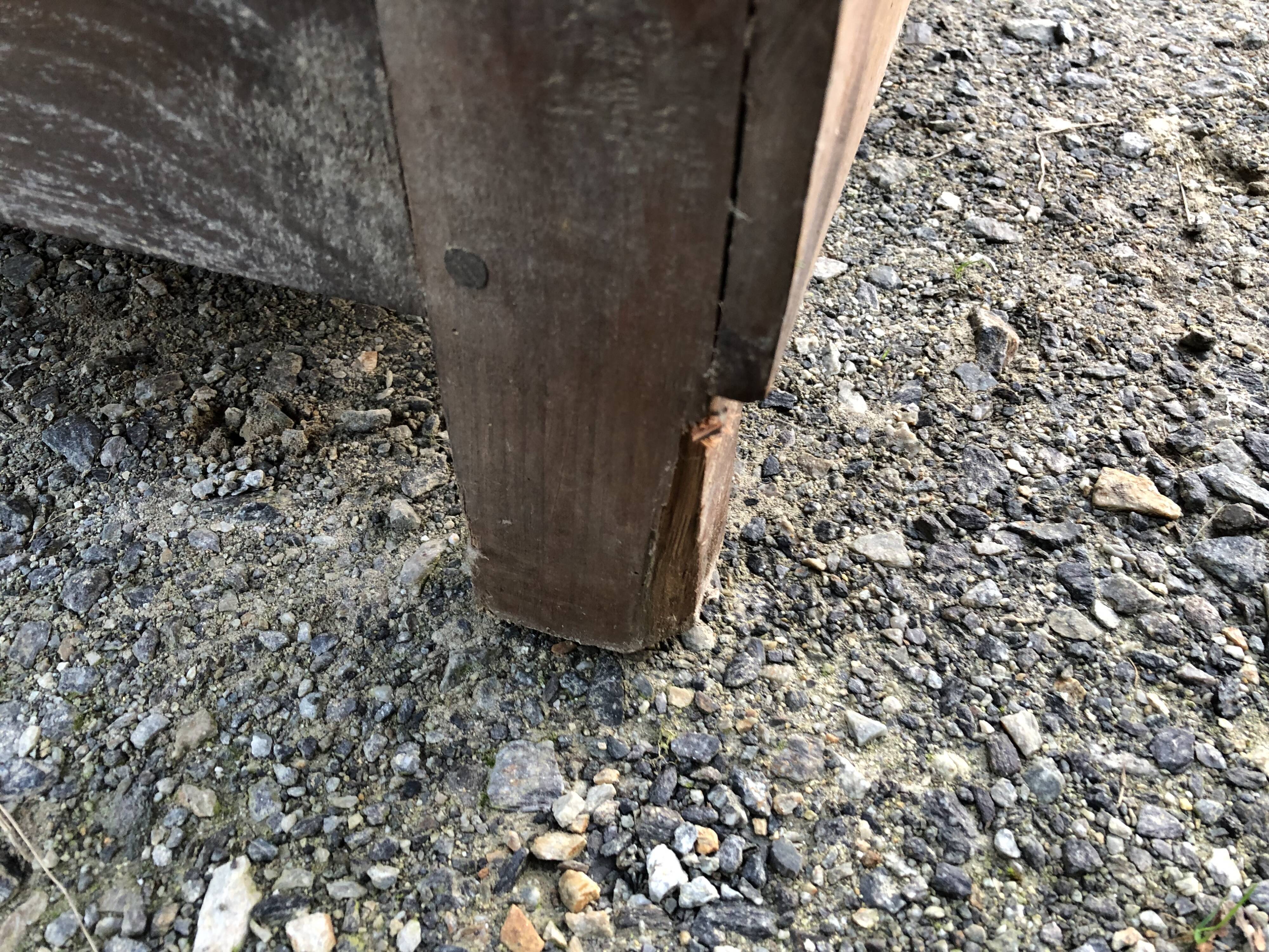 Old low sideboard in solid cherry wood from the 1900s.