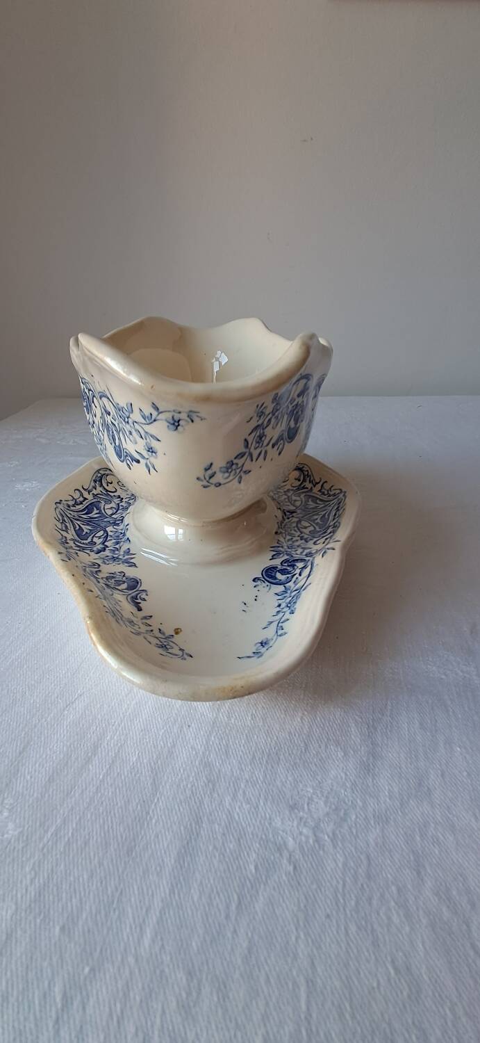 Saucière modèle Aramis de Longchamp. Terre de fer bleu