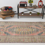 4x8 Pale Red Oriental Vintage Rug, 132x260Cm