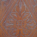 Carved wooden door pediment