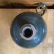 Pied de Lampe Ancien Boule Grès Émaillé Vert Nuancé Années 70 Vintage