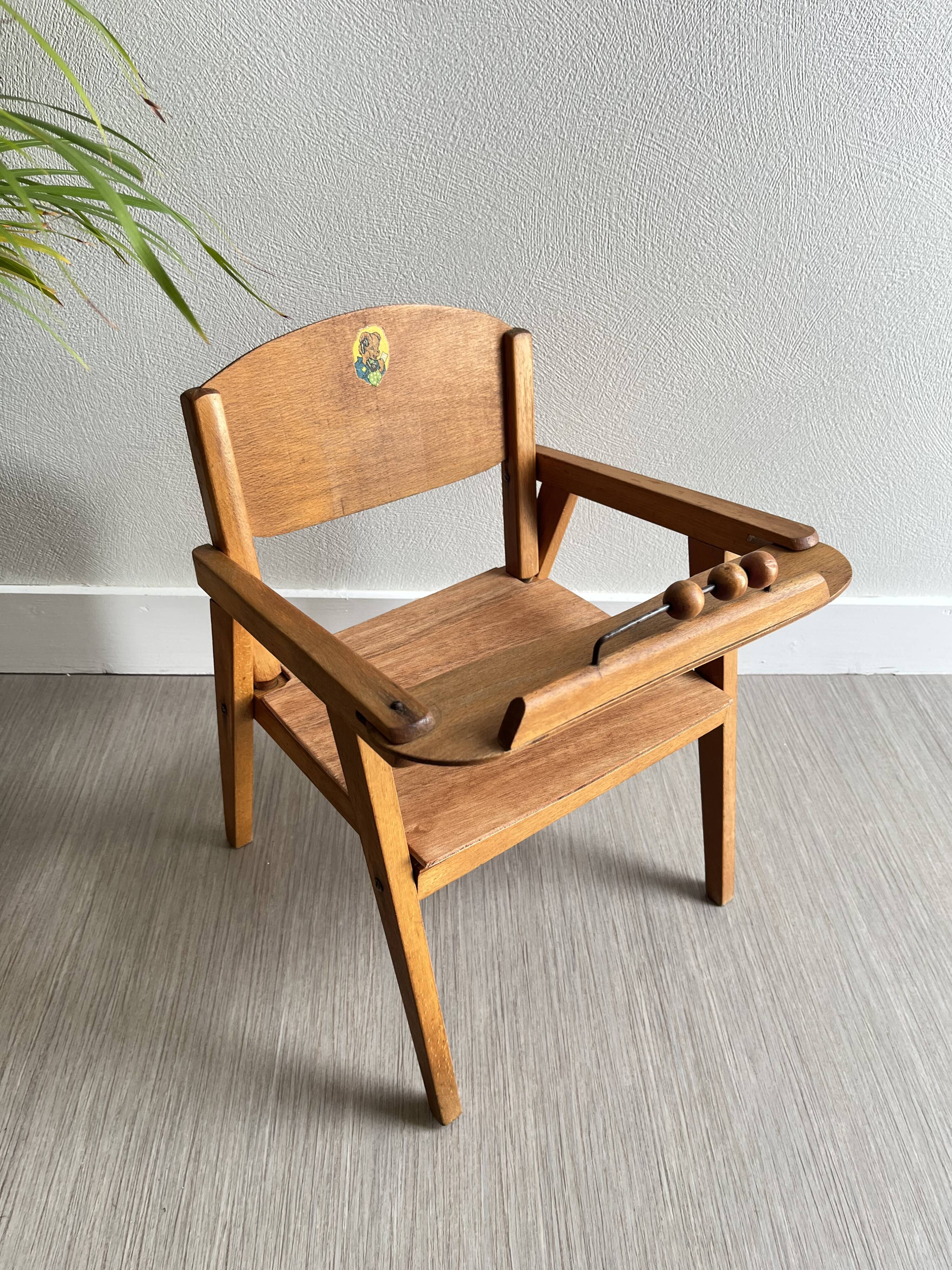 Vintage compass foot chair for children