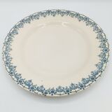 Flat plates in faience Land of Fer Choisy Le Roi, year 50, dark blue décor