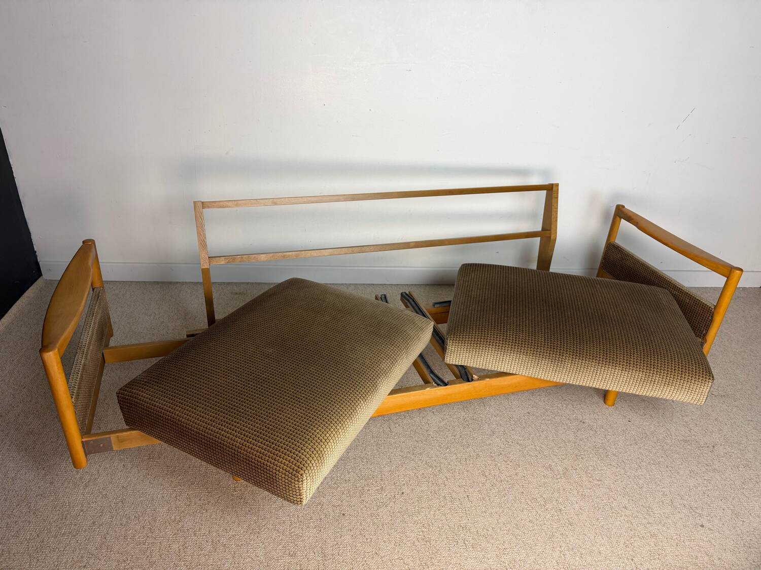 D-Bed sofa and two vintage armchairs from the 70s/80s.