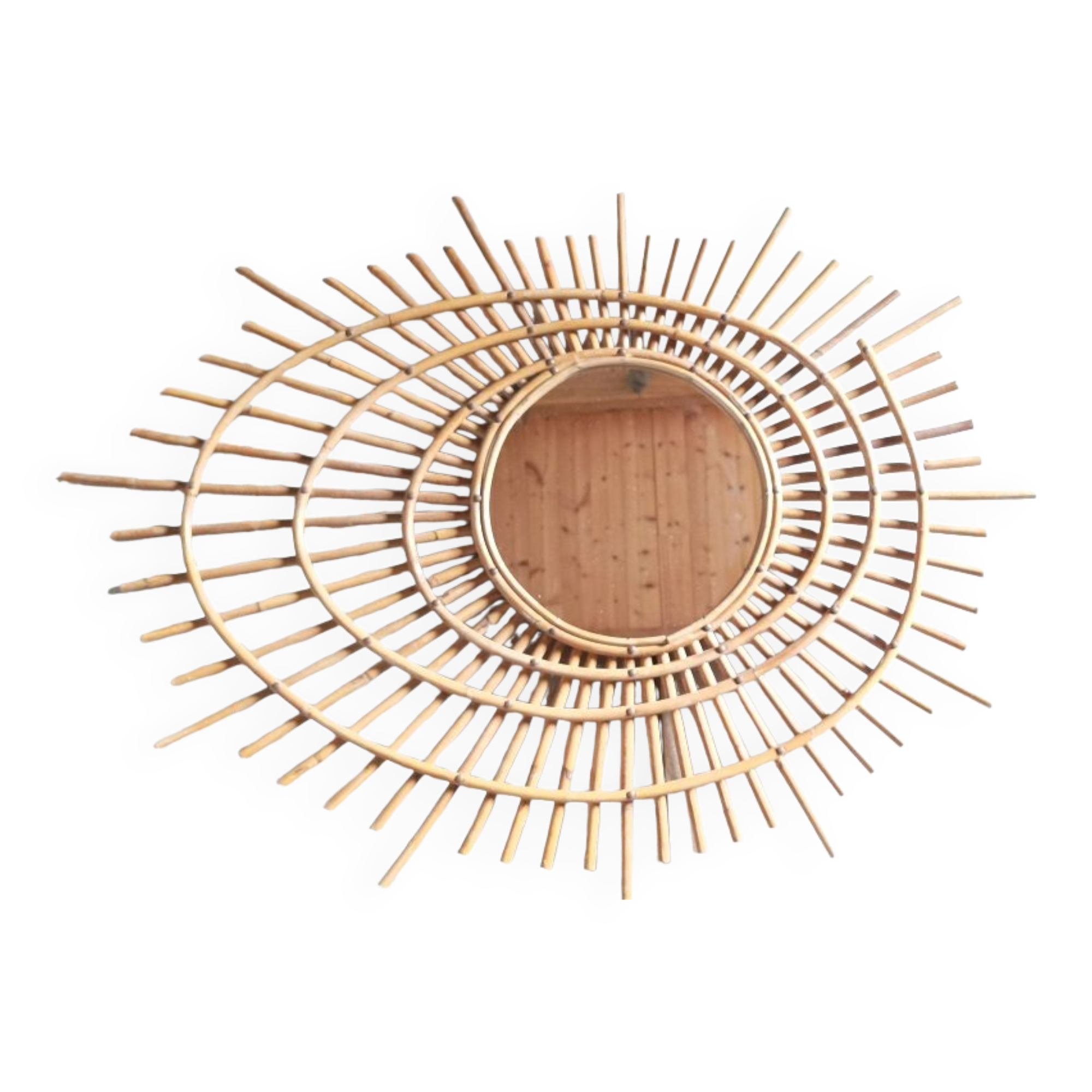 Rattan mirror 80x62cm