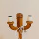 Sculptural modern floor lamps in pine, Sweden 1970s.