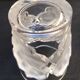 Lalique collection small vase crystal pattern art nouveau chene leaves