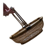 Woven basket with handles