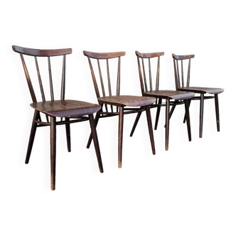 Set de 4 chaises de Tatra Nabytok Tchécoslovaquie 1960