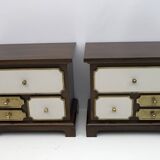 Set of Luciano Frigerio Mid-Century Modern Italian Dresser and Bedside