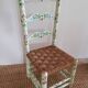 Chaise vintage peinte à la main esprit bohème chic