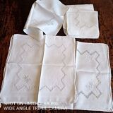 Old damask table linen - monogrammed