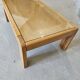 Designer coffee table 1970-1980 in kois elm and glass