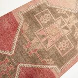 3x13 Vintage Red & Brown Classic Persian Runner Rug, 92x408Cm