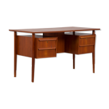 Danish mid century modern teak desk in teak with 4 drawers, 1960s