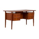 Danish mid century modern teak desk in teak with 4 drawers, 1960s