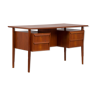 Danish mid century modern teak desk in teak with 4 drawers, 1960s