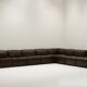 Large modular leather sofa by Rolf Benz, Germany 1970s.