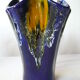 Pair of blue vases flamed Vallauris