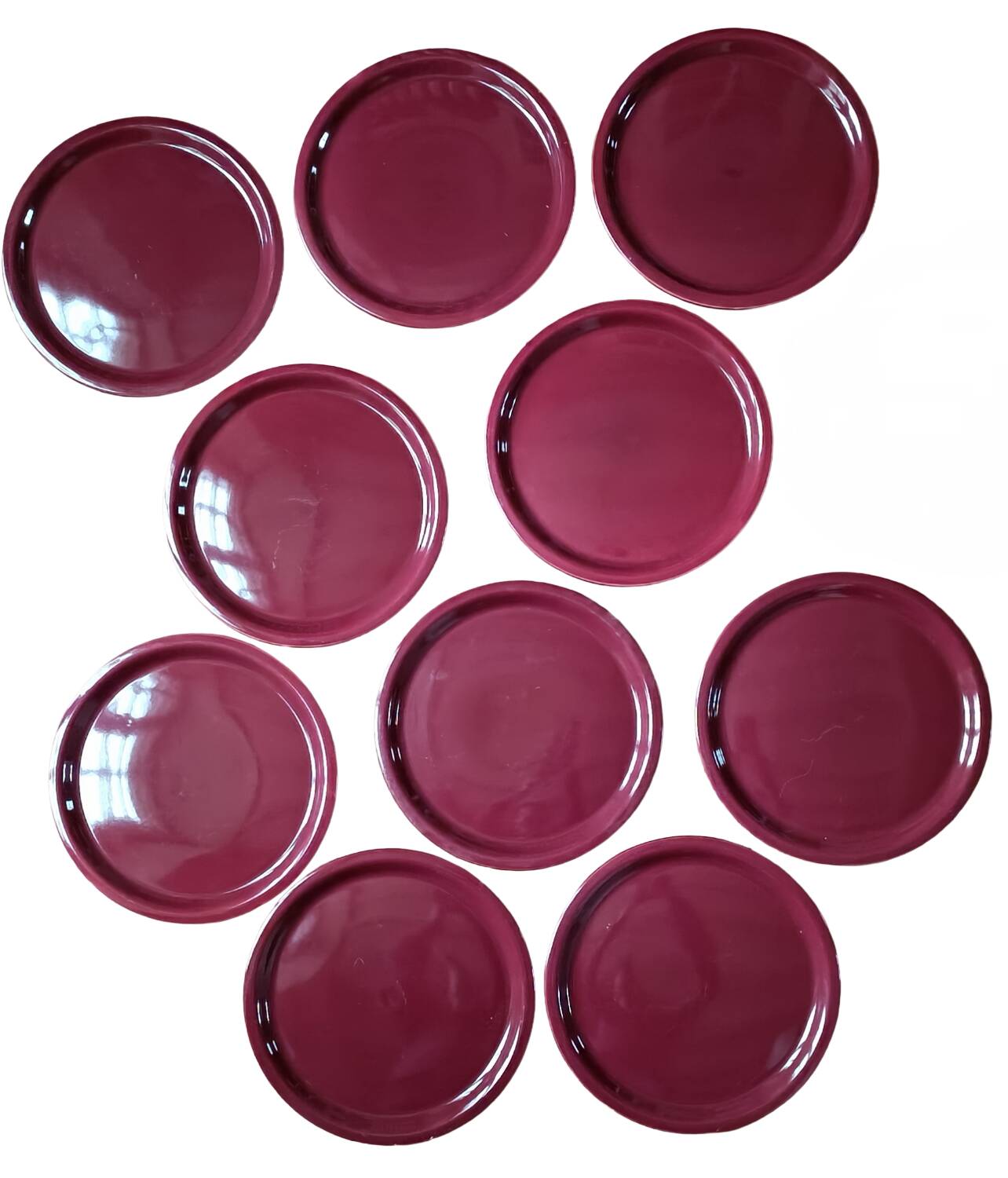 Vintage earthenware plates from Salins