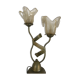 Lamp salerno 2 rods metal finish tulips in blown glass 52,5 cm