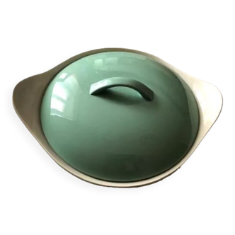 Souptureen with lid Ceranord St-Amand Color green interior white