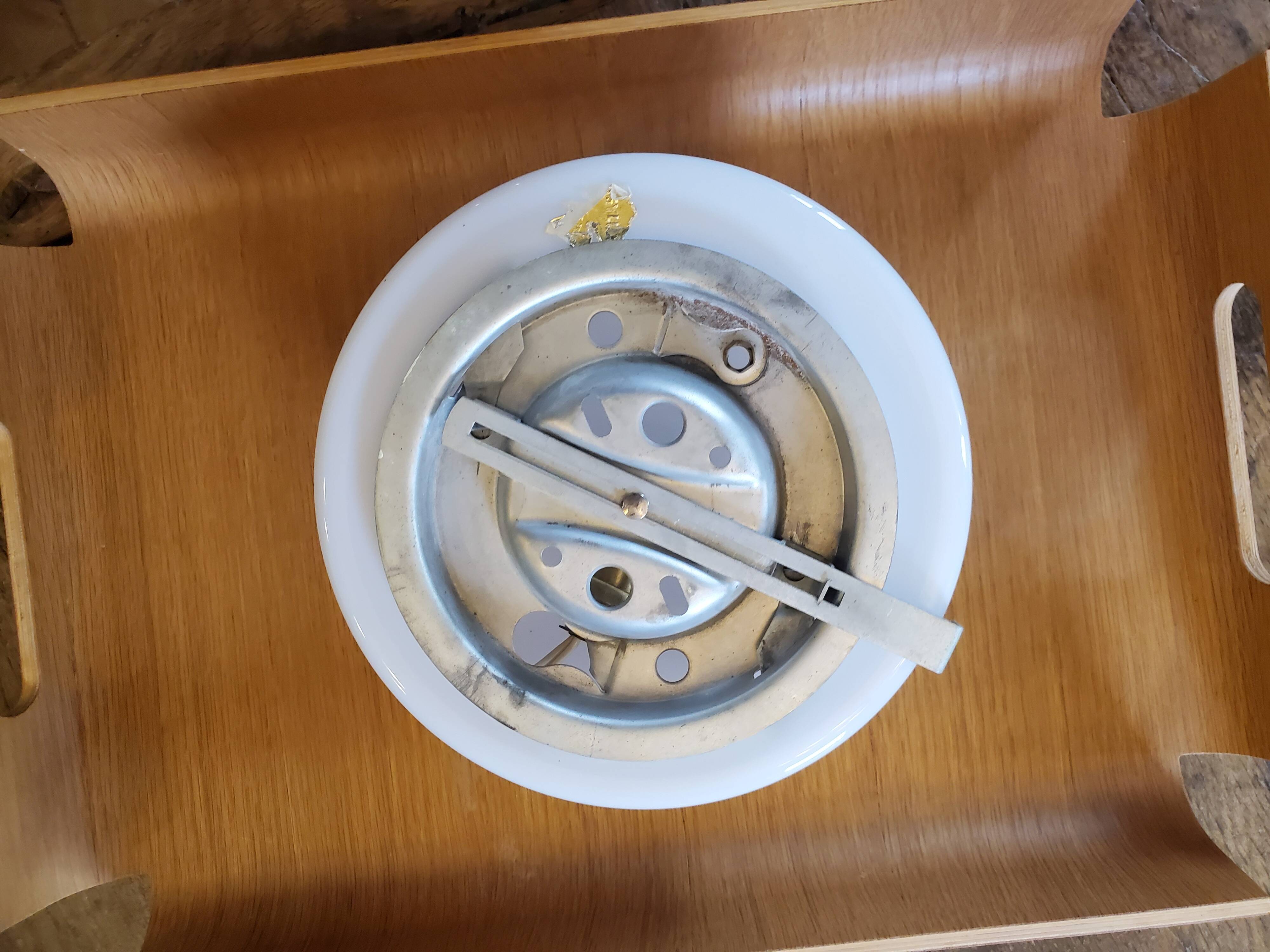 White opaline ceiling lamp