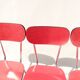 Lot 4 chaises formica rouge