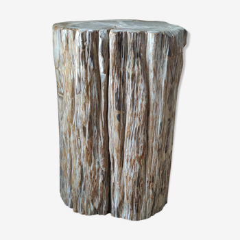 Side table in petrified wood