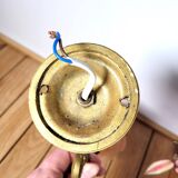 Old pink and golden brass wall lamp
