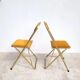 Pair of vintage mustard Opera chairs from the 70s.