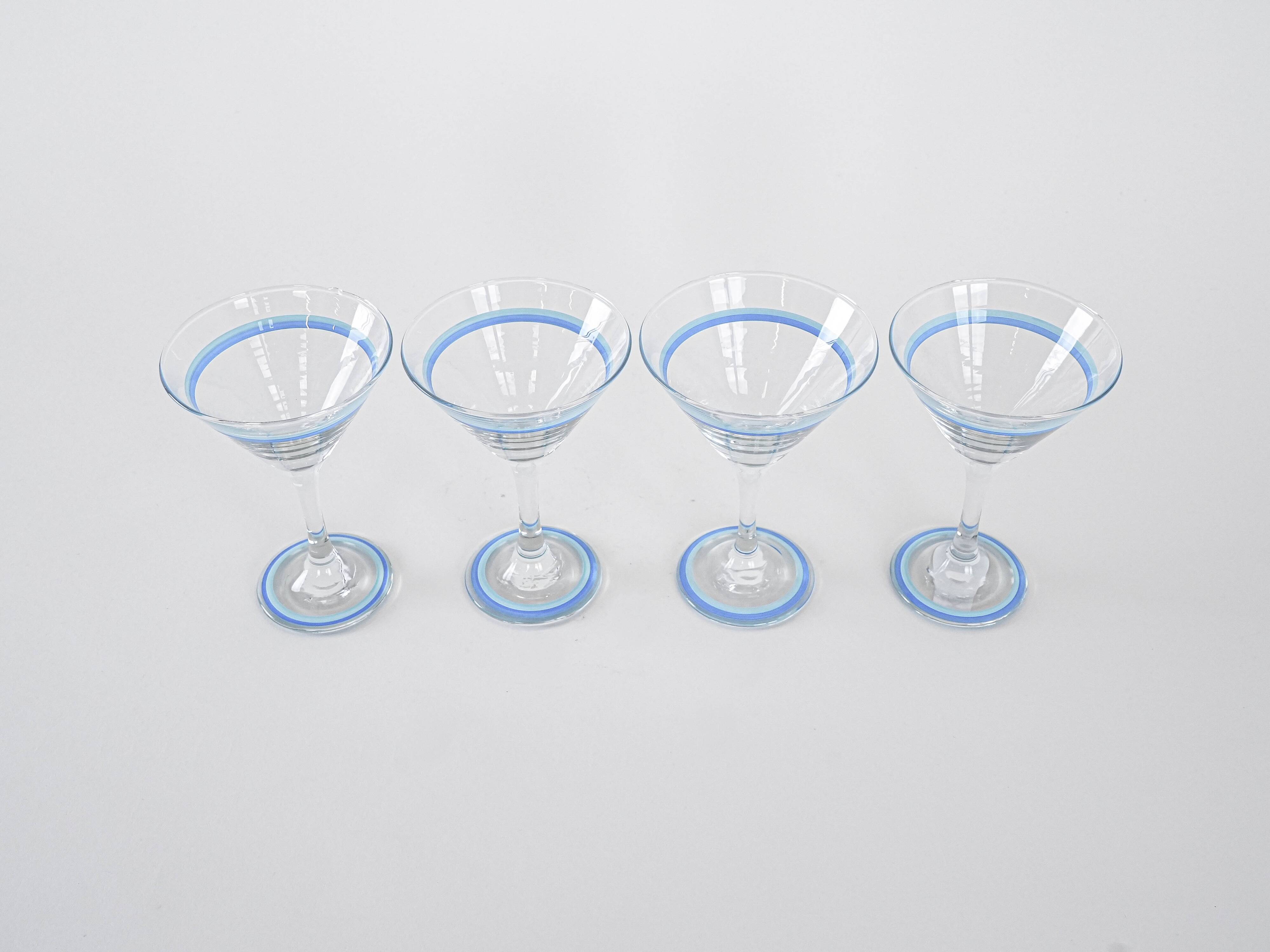Set of martini glasses, Danish design, 1970s, manufactured in Denmark
