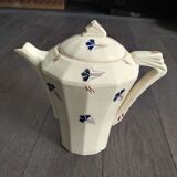 Vintage coffee maker blueberry flower pattern