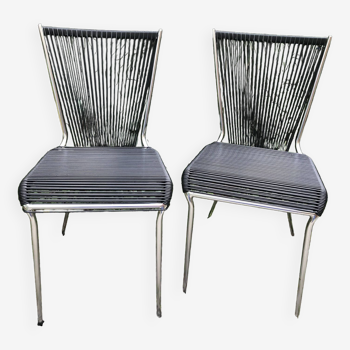 Pair of "scoubidou" chairs
