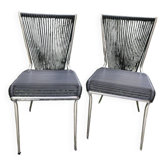 Paire de chaises "scoubidou"