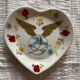 6 small heart-shaped porcelain plates Philippe Deshoulieres Salvador Dali
