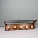 Vintage wall coat rack, 5 hooks, 1960-1970 Belgium
