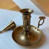 Brass hand candle holder