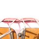 Lot 4 chaises formica rouge