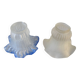 Lot de 2 anciennes tulipes abat jour globe en verre de lustre lampe luminaire