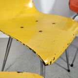 6 chaises pagholz vintage années 70