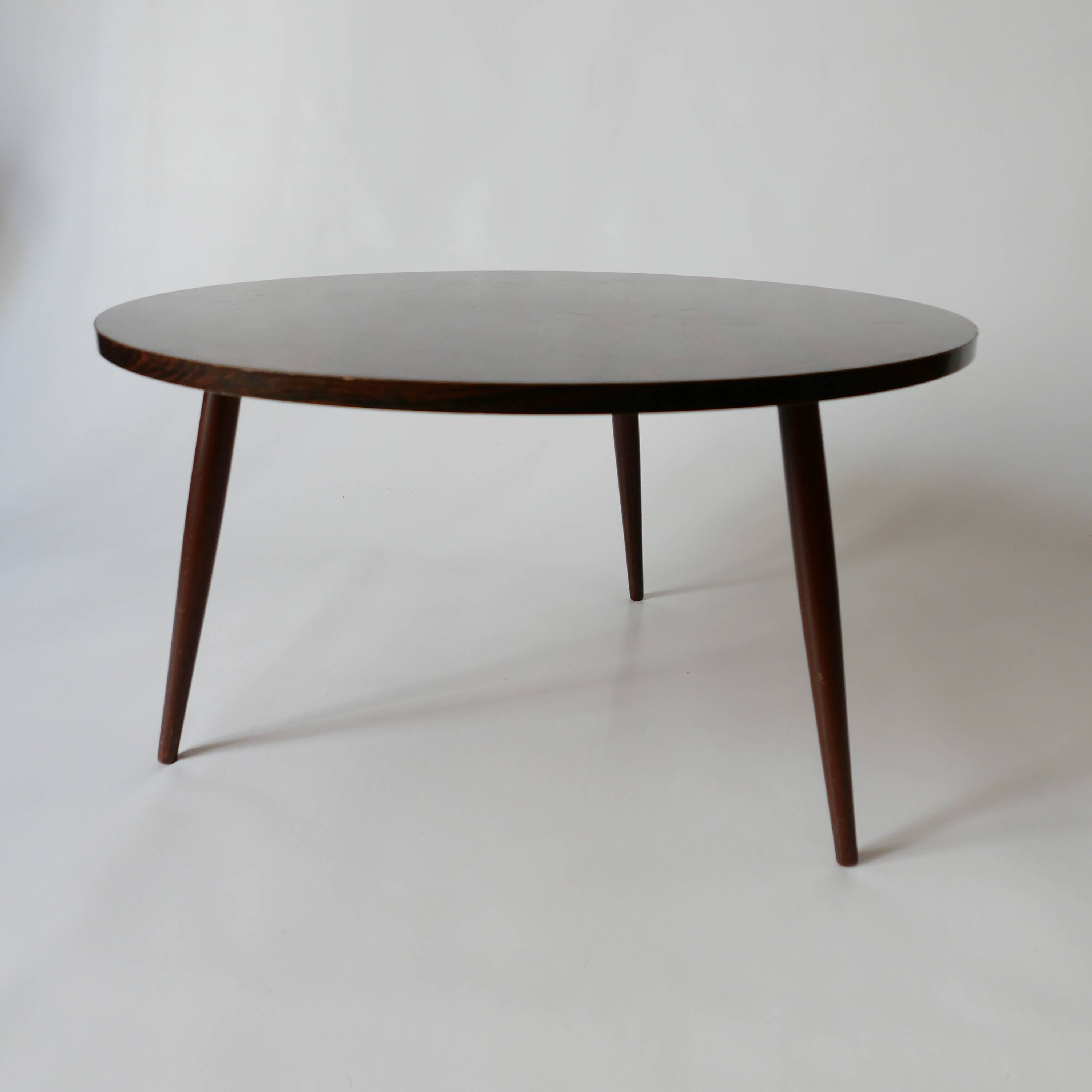 vintage coffee table design 1960 in rosewood wood 60s 70s