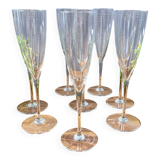 8 Baccarat Dom Pérignon champagne flutes – crystal