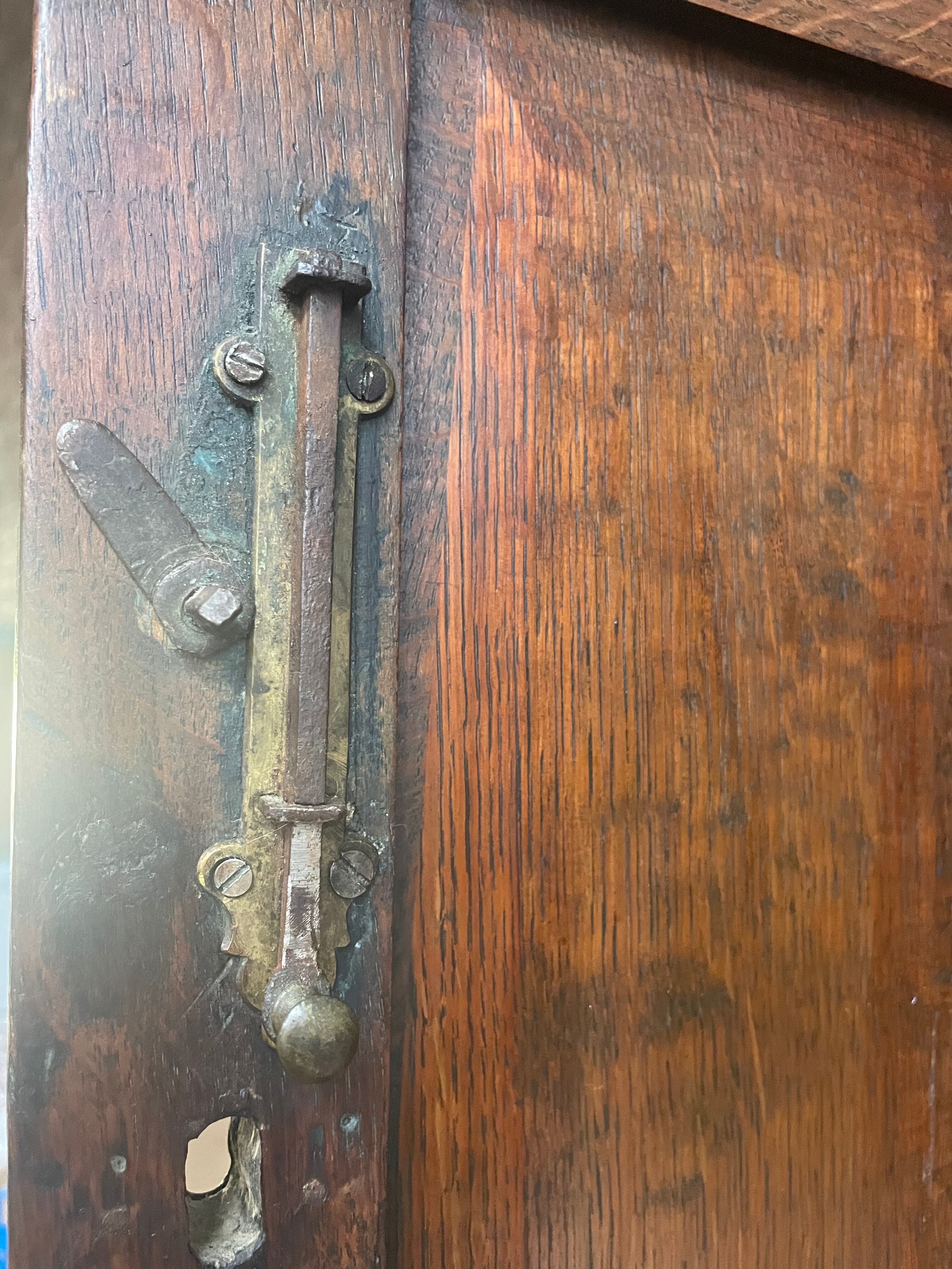 English scriban desk in oak 18th century