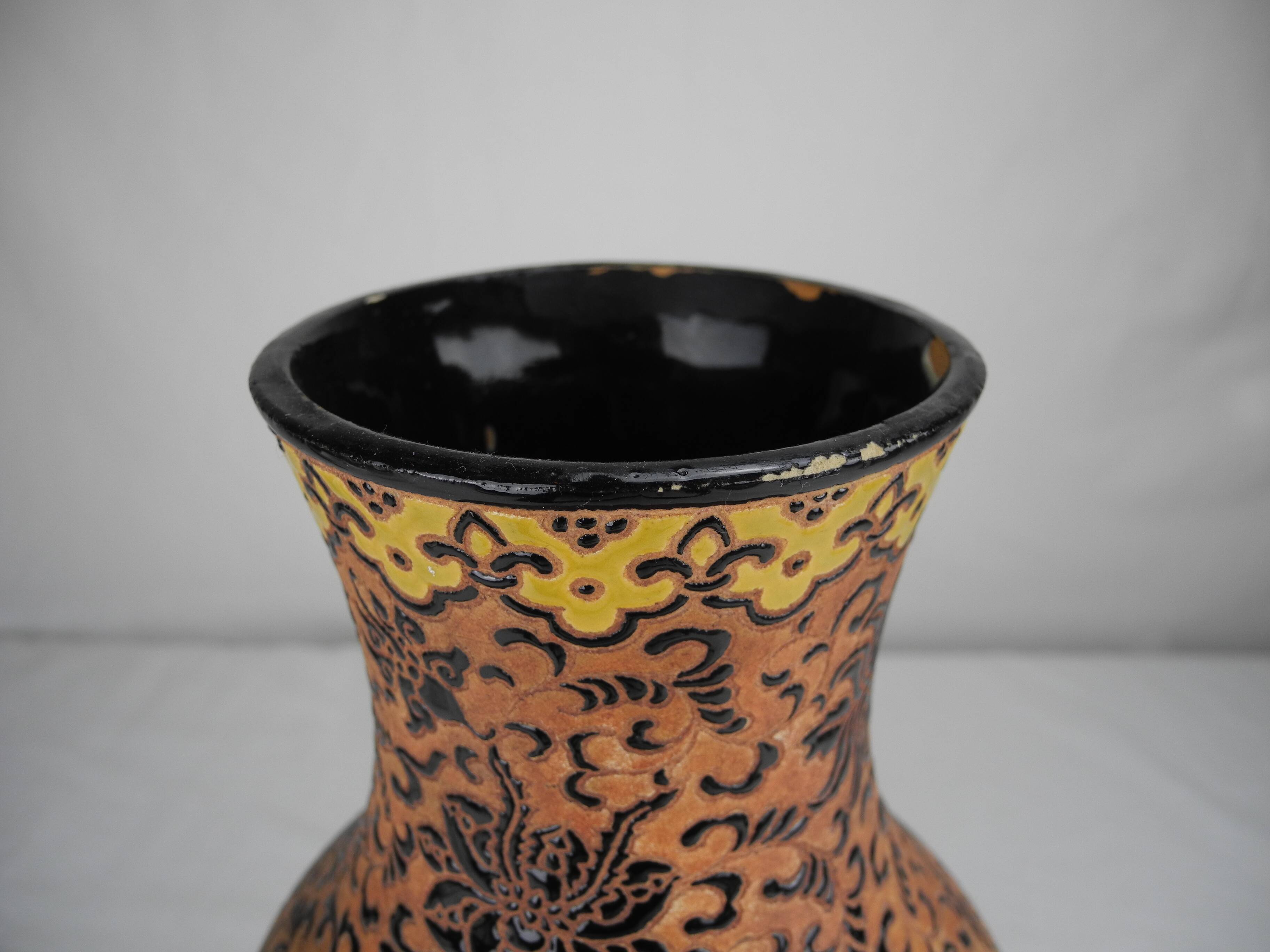 Vase grès émaillé bien hoa 1950 vietnamese glazed stoneware vase