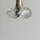Vintage crystal and brass candlestick