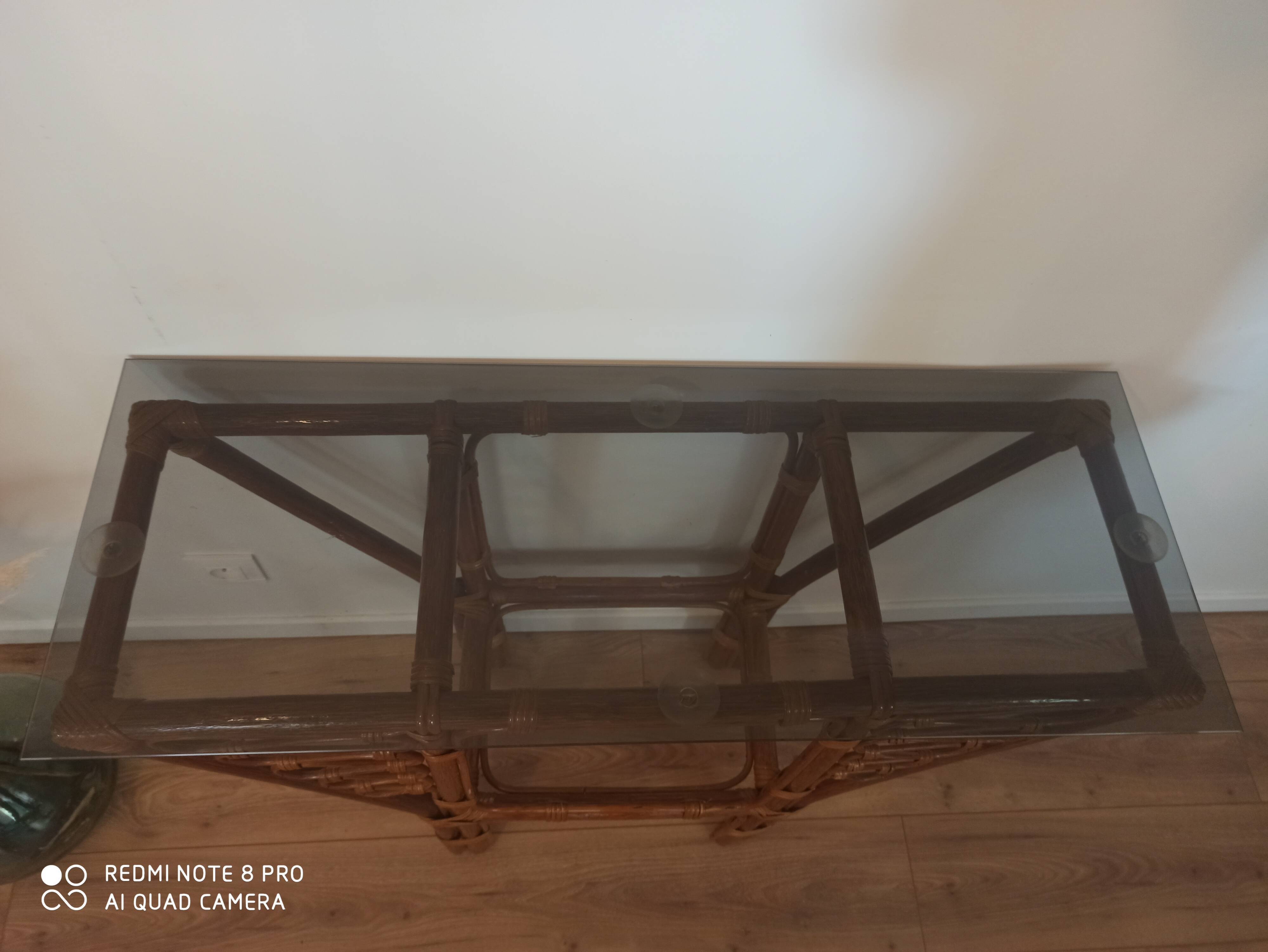 Vintage rattan console