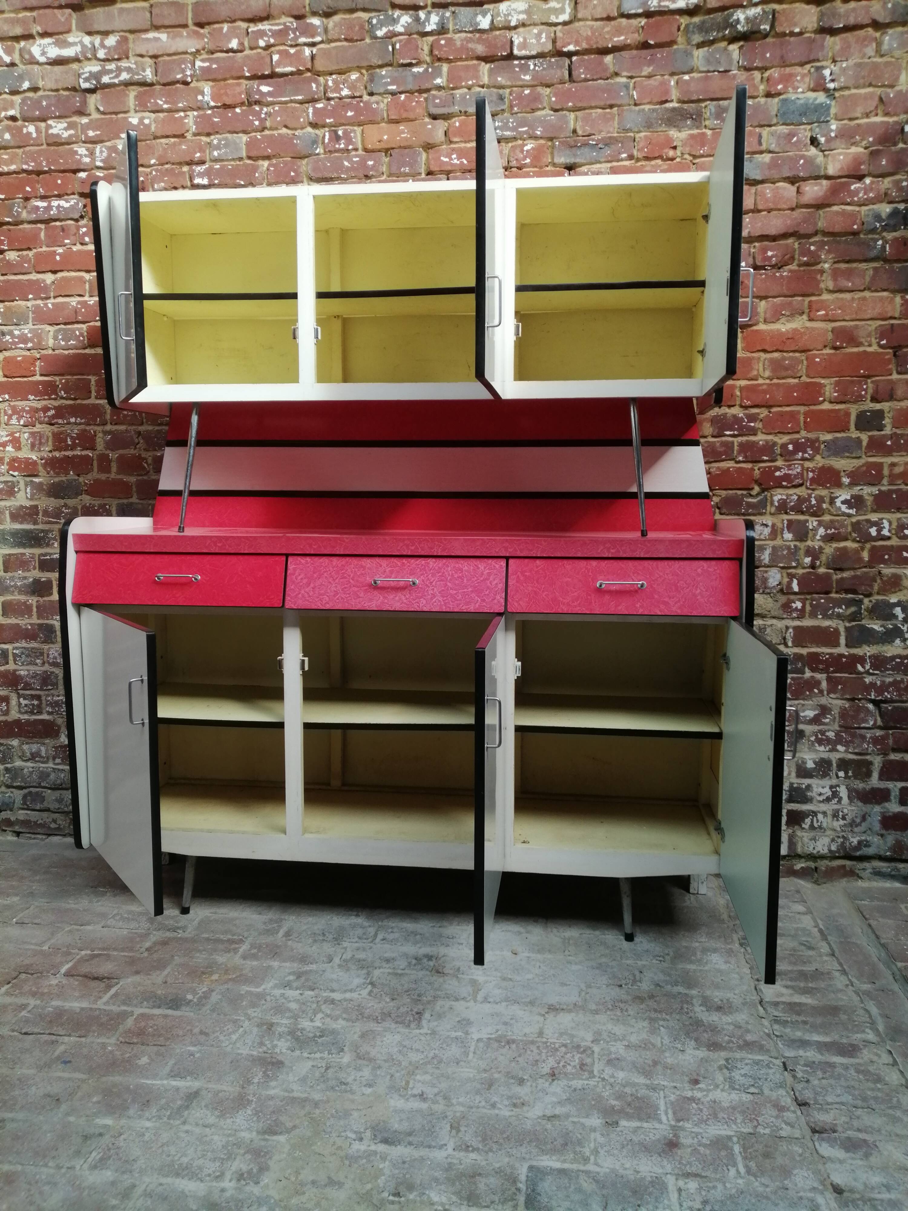 Kitchen buffet in formica 50s